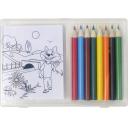 Image of Set of colouring pencils and colouring sheets