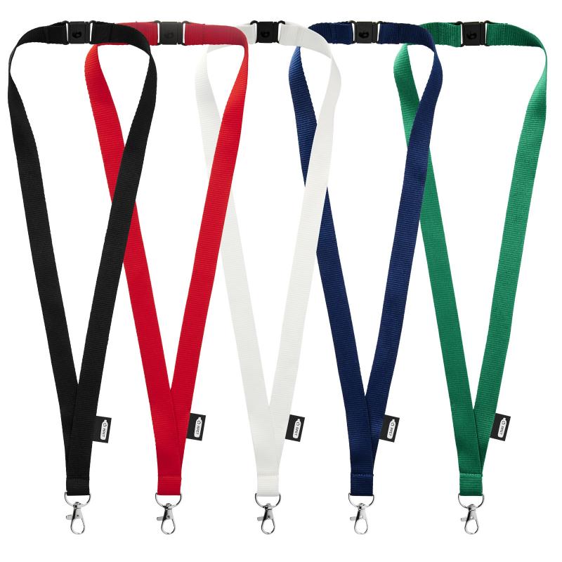 Image of Tom recycled PET lanyard with breakaway closure