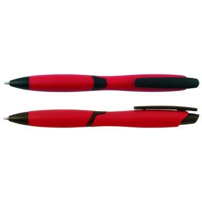 Image of CURVY SOLID ballpen with solid coloured barrel and black clip