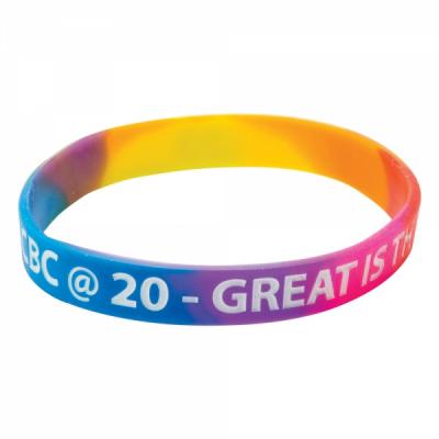 Image of Silicone Wristband (Child: Multicoloured Material)